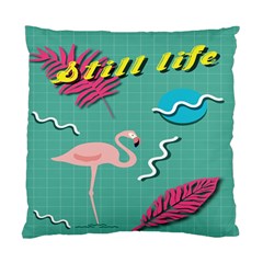 Behance Feelings Beauty Flamingo Bird Still Life Leaf Green Pink Red Standard Cushion Case (one Side) by Mariart