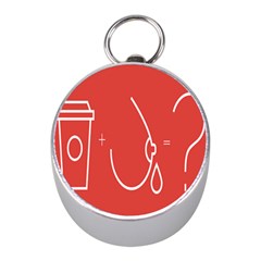 Caffeine And Breastfeeding Coffee Nursing Red Sign Mini Silver Compasses by Mariart