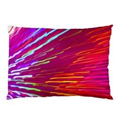 Zoom Colour Motion Blurred Zoom Background With Ray Of Light Hurtling Towards The Viewer Pillow Case (two Sides) by Mariart