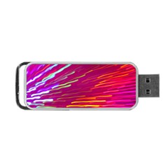 Zoom Colour Motion Blurred Zoom Background With Ray Of Light Hurtling Towards The Viewer Portable Usb Flash (two Sides) by Mariart