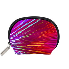 Zoom Colour Motion Blurred Zoom Background With Ray Of Light Hurtling Towards The Viewer Accessory Pouches (small)  by Mariart