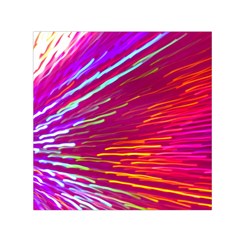 Zoom Colour Motion Blurred Zoom Background With Ray Of Light Hurtling Towards The Viewer Small Satin Scarf (square) by Mariart