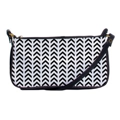 Chevron Triangle Black Shoulder Clutch Bags by Mariart
