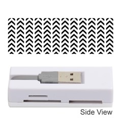 Chevron Triangle Black Memory Card Reader (stick)  by Mariart