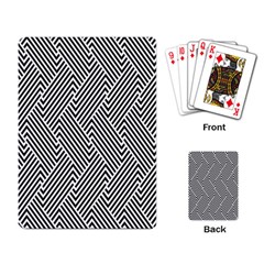 Escher Striped Black And White Plain Vinyl Playing Card
