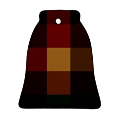 Stripes Plaid Color Bell Ornament (two Sides)