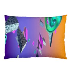 Triangle Wave Rainbow Pillow Case