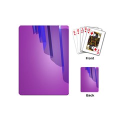 Verre Bleu Wave Chevron Waves Purple Playing Cards (mini)  by Mariart