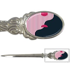 Waves Line Polka Dots Vertical Black Pink Letter Openers by Mariart