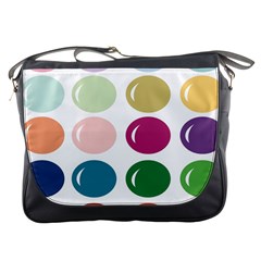 Brights Pastels Bubble Balloon Color Rainbow Messenger Bags by Mariart