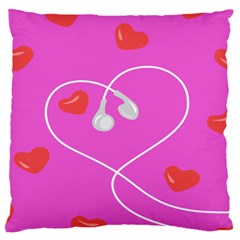 Heart Love Pink Red Standard Flano Cushion Case (one Side) by Mariart