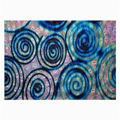 Green Blue Circle Tie Dye Kaleidoscope Opaque Color Large Glasses Cloth (2-side) by Mariart