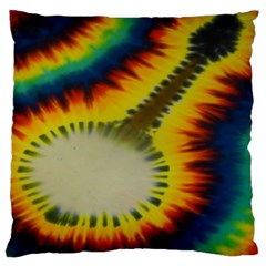 Red Blue Yellow Green Medium Rainbow Tie Dye Kaleidoscope Opaque Color Large Flano Cushion Case (one Side) by Mariart