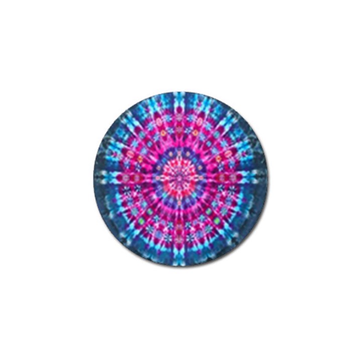 Red Blue Tie Dye Kaleidoscope Opaque Color Circle Golf Ball Marker (10 pack)