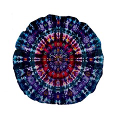 Red Purple Tie Dye Kaleidoscope Opaque Color Standard 15  Premium Flano Round Cushions