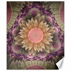 Pastel Pearl Lotus Garden Of Fractal Dahlia Flowers Canvas 8  X 10  by jayaprime