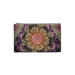 Pastel Pearl Lotus Garden Of Fractal Dahlia Flowers Cosmetic Bag (small)  by jayaprime