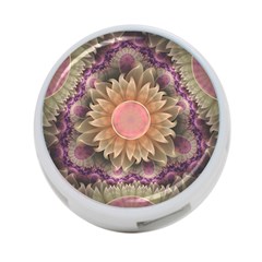 Pastel Pearl Lotus Garden Of Fractal Dahlia Flowers 4-port Usb Hub (two Sides)  by jayaprime