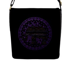 Ornate Mandala Elephant  Flap Messenger Bag (l)  by Valentinaart