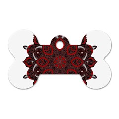 Ornate Mandala Dog Tag Bone (two Sides) by Valentinaart