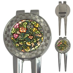 Bohemia Floral Pattern 3-in-1 Golf Divots by BangZart