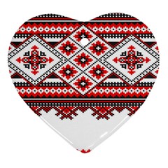 Consecutive Knitting Patterns Vector Ornament (heart) by BangZart