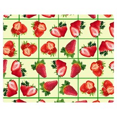 Strawberries Pattern Double Sided Flano Blanket (medium)  by SuperPatterns