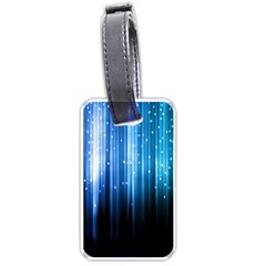 Blue Abstract Vectical Lines Luggage Tags (two Sides) by BangZart