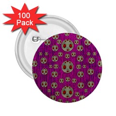 Ladybug In The Forest Of Fantasy 2 25  Buttons (100 Pack)  by pepitasart