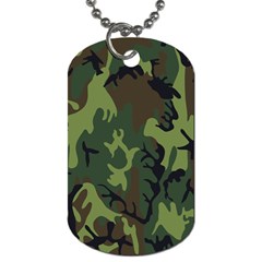 Military Camouflage Pattern Dog Tag (one Side) by BangZart