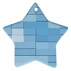 Blue Squares Iphone 5 Wallpaper Ornament (star) by BangZart