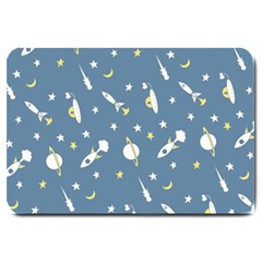 Space Rockets Pattern Large Doormat  by BangZart