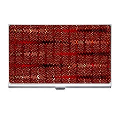 Rust Red Zig Zag Pattern Business Card Holders by BangZart