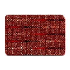 Rust Red Zig Zag Pattern Plate Mats by BangZart