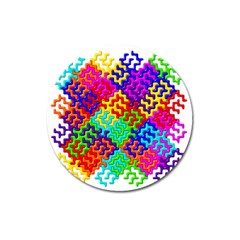 3d Fsm Tessellation Pattern Magnet 3  (round) by BangZart