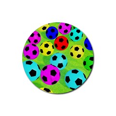 Balls Colors Rubber Coaster (round)  by BangZart