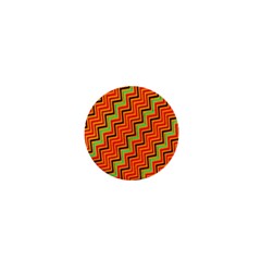 Orange Turquoise Red Zig Zag Background 1  Mini Buttons by BangZart