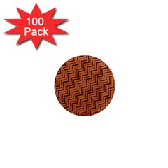 Brown Zig Zag Background 1  Mini Magnets (100 Pack)  by BangZart