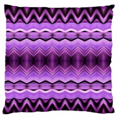 Purple Pink Zig Zag Pattern Large Flano Cushion Case (two Sides) by BangZart