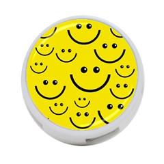 Digitally Created Yellow Happy Smile  Face Wallpaper 4-port Usb Hub (two Sides)  by BangZart