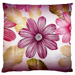 Flower Print Fabric Pattern Texture Large Flano Cushion Case (one Side) by BangZart