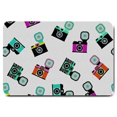 Old Cameras Pattern                        Large Doormat by LalyLauraFLM