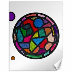 Stained Glass Color Texture Sacra Canvas 12  X 16  