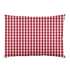 Usa Flag Red Blood Large Gingham Check Pillow Case (two Sides) by PodArtist