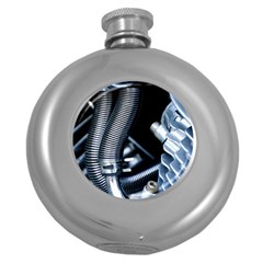 Motorcycle Details Round Hip Flask (5 Oz) by BangZart