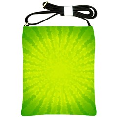 Radial Green Crystals Crystallize Shoulder Sling Bags by BangZart