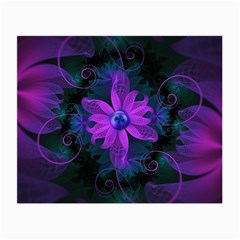 Beautiful Ultraviolet Lilac Orchid Fractal Flowers Small Glasses Cloth (2-side) by jayaprime