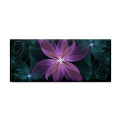 Pink And Turquoise Wedding Cremon Fractal Flowers Cosmetic Storage Cases by jayaprime