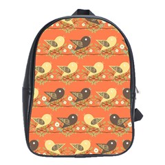 Birds Pattern School Bags (xl)  by linceazul