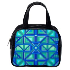 Grid Geometric Pattern Colorful Classic Handbags (one Side) by BangZart